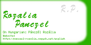 rozalia panczel business card