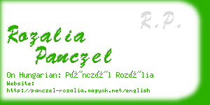 rozalia panczel business card